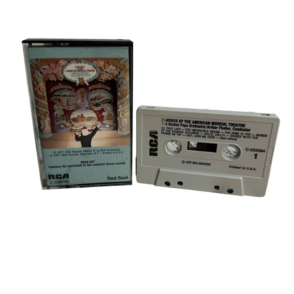 Boston Pops Arthur Fiedler American Musical Theatre 1977 Cassette Tape C-233594